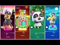 Paw Patrol🆚Cocomelon🆚Baby Bus🆚Spongebob . 🎶 Who Will Win ? 🎯🔥 - Tiles Hop EDM Rush!