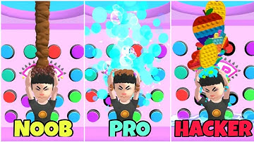 NOOB vs PRO vs HACKER in 100 Mystery Buttons