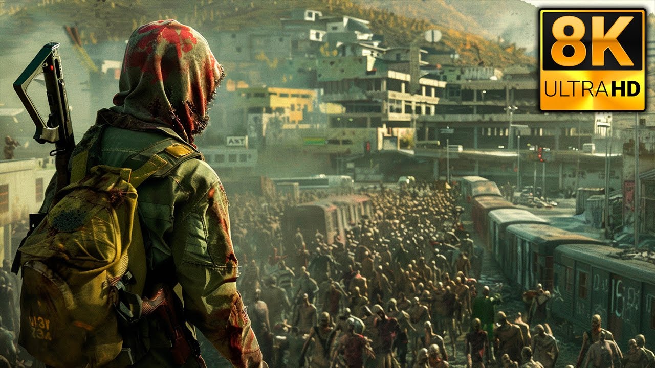 ARIZONA ATTACK ZOMBIE | SUPER REALISTIC Cinematic GRAPHICS Gameplay | World War Z | 8K