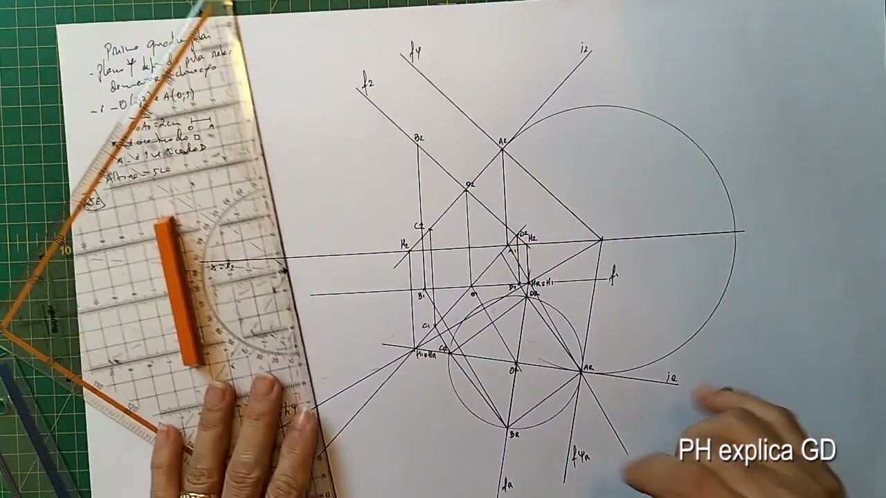 rebatimento do plano oblíquo   construção de um prisma