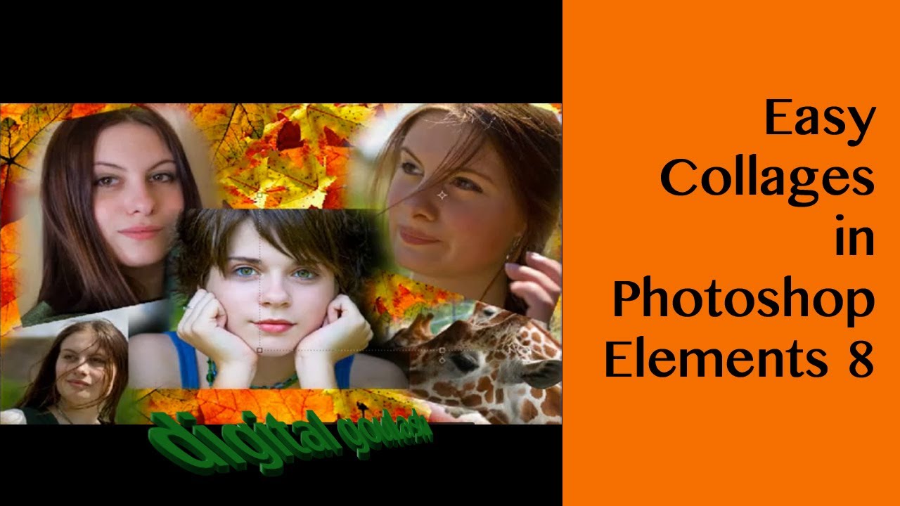 Learn Photoshop Elements Easy Collages Using Elements 8 Youtube