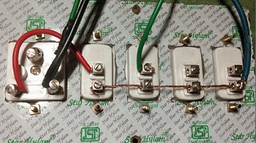 1 socket 4 switch connection, 4 switch 1 socket connection,bord wiring @tularashifalkarmveer