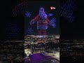 Record-breaking drone show sees giant Santa tower over Texas town  #shorts