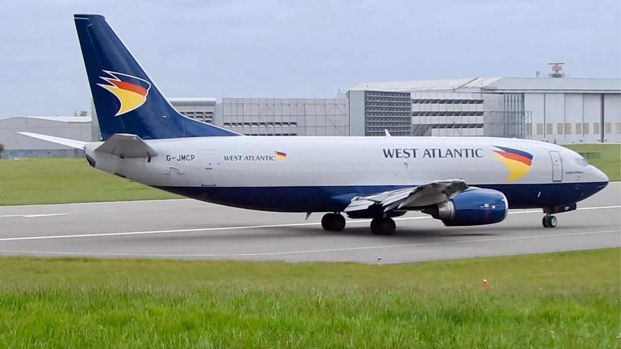 West Atlantic UK Boeing 737-3T0(SF) G-JMCP at Cambridge