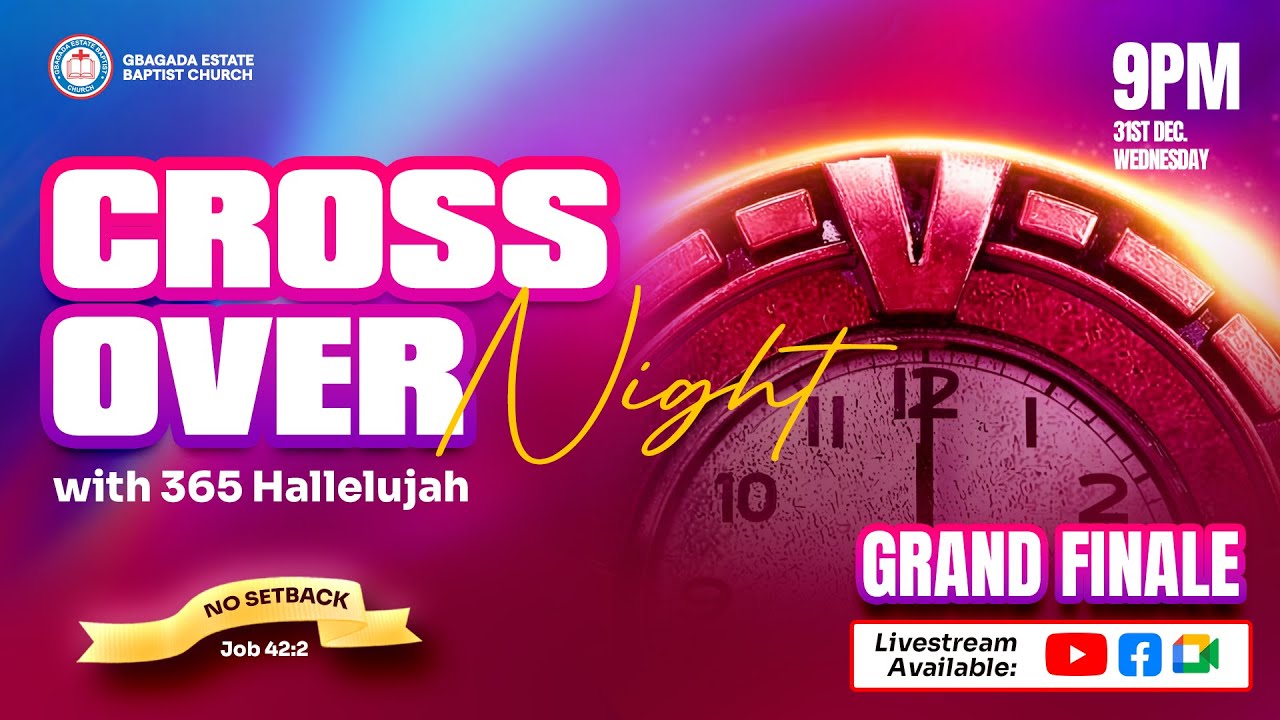 CROSS OVER NIGHT WITH 365 HALLELUYAH - GOING INTO 2026 WITH NO SETBACK ...