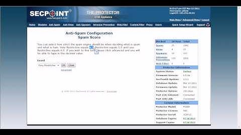 Protector UTM Anti Spam Configuration Spam Score