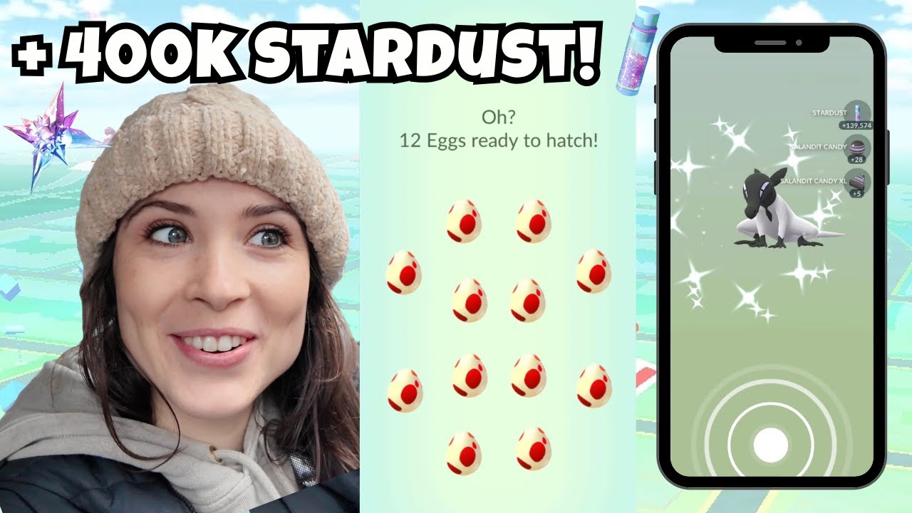 MASSIVE STARDUST during Grookey Community Day 🌱✨ Shiny Hatches, Shiny Backgrounds & INSANE Stardust!