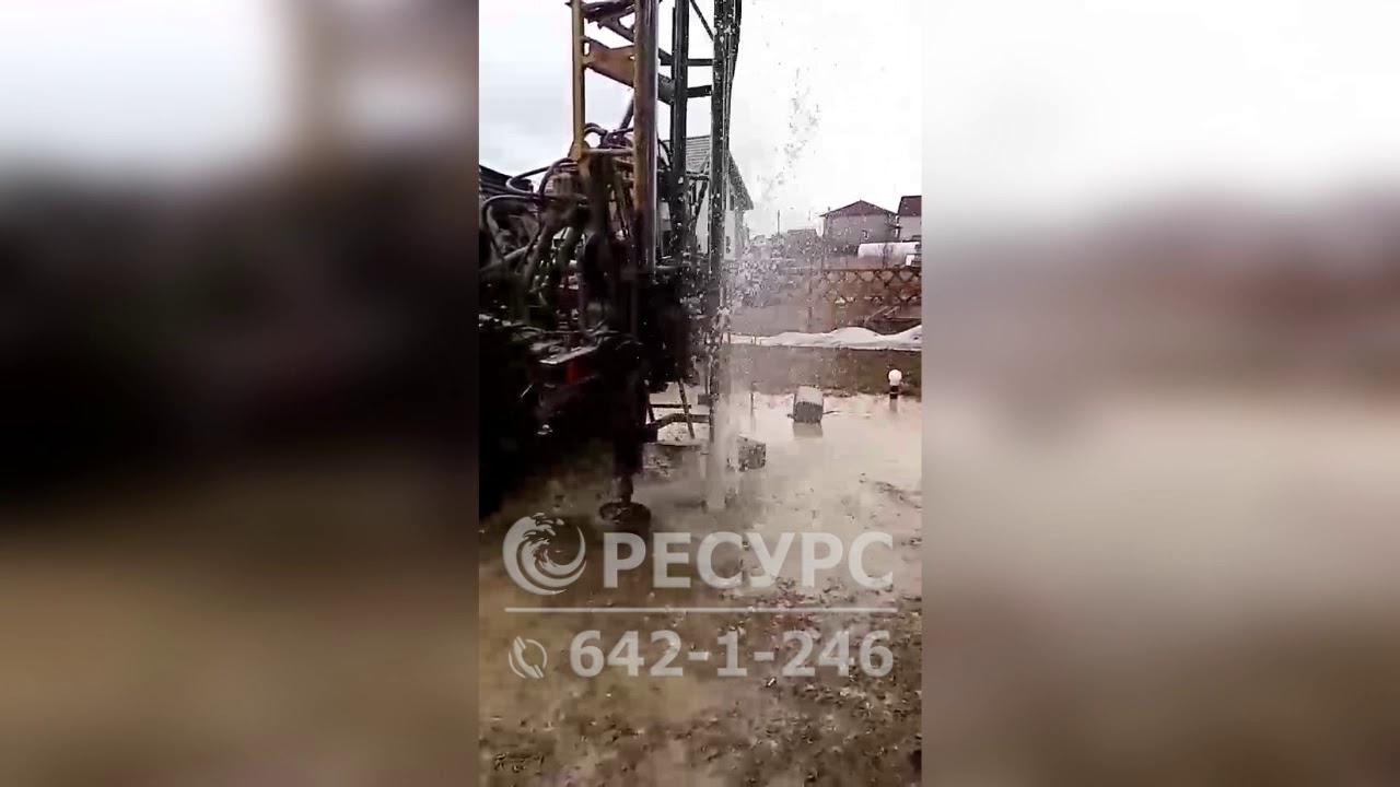 Бурение скважины в КП \"Южная Дача\", Ломоносовский район - YouTube