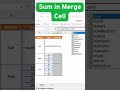 Excel Hack You Didn’t Know! SUM in Merged Cells