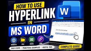 MS Word Hyperlink Tutorial || Add Clickable Links Easily || Computer Sikshya in Odia