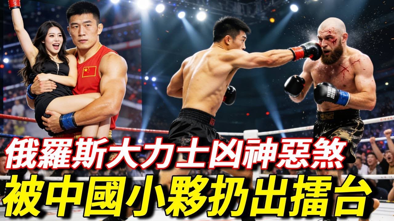 俄羅斯大力士凶神惡煞，嚇哭現場一半女觀眾，被中國選手扔出擂台#七尺格鬥#格鬥