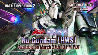 Mobile Suit Gundam Battle Operation 2 – Nu Gundam [HWS] Trailer
