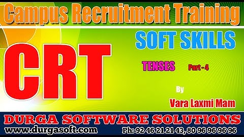 Campus Recruitment Training (CRT)||SoftSkills Tenses Part - 4