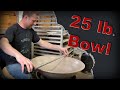 Throwing a Large Bowl with 25 lbs of Clay!