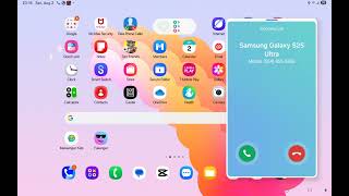 Samsung galaxy tab a9 plus 5g one ui 7 incoming call