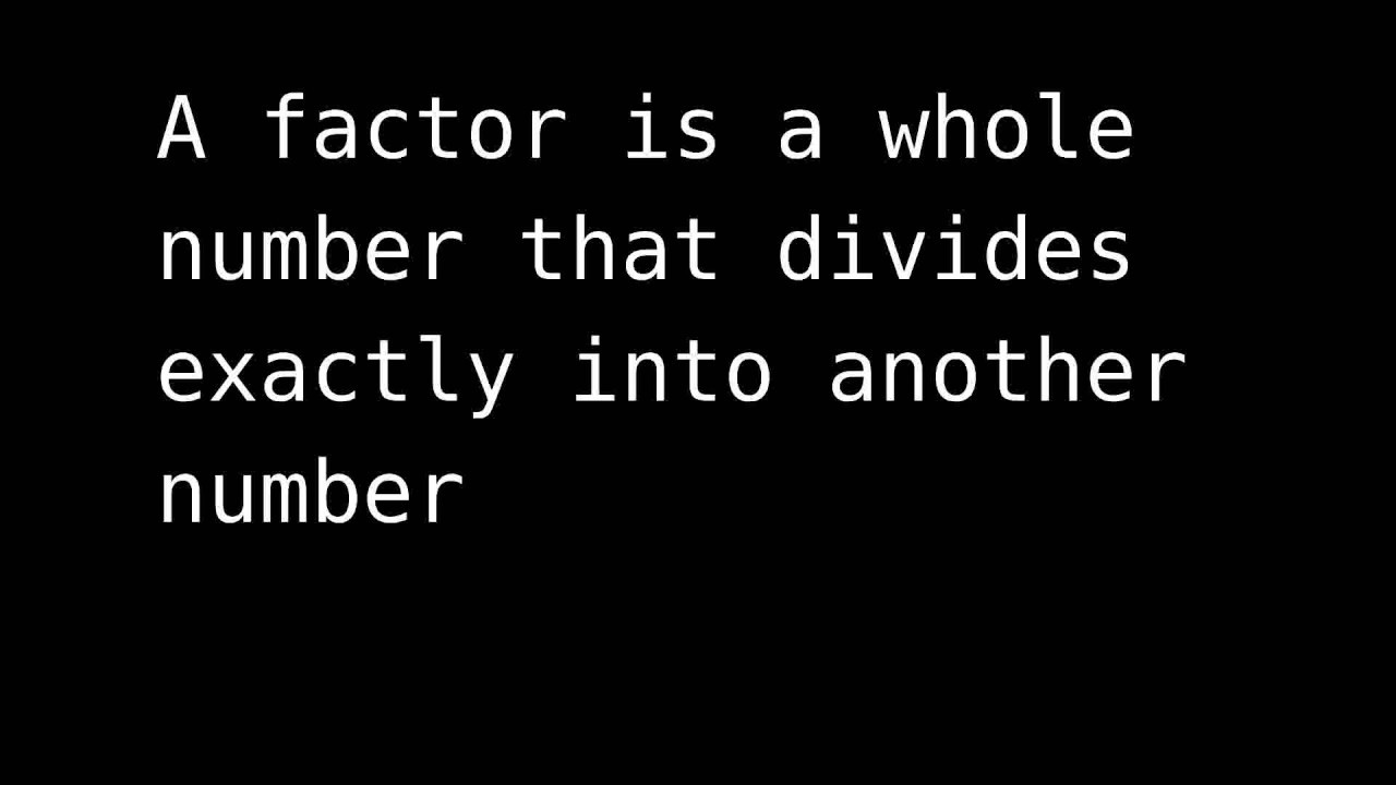 Factors And Multiples YouTube