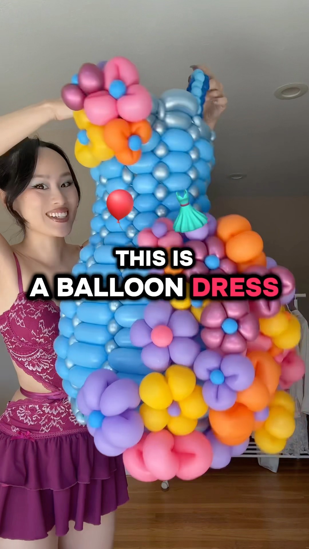 I got a Dress Made Out of Balloons 👀🎈💐 #balloondress - YouTube