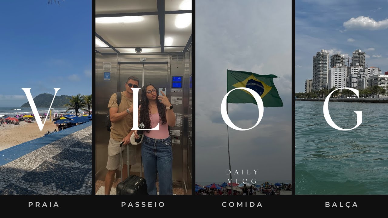 DAILY VLOG | Viagem para o Guarujá, praia, comprinhas, balça 🏝️☀️🛍️