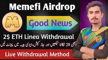 How to withdrawal Memefi Gass fees | Eth Linea Withdrawal kaise kara | Memefi Gass fees withdrawal