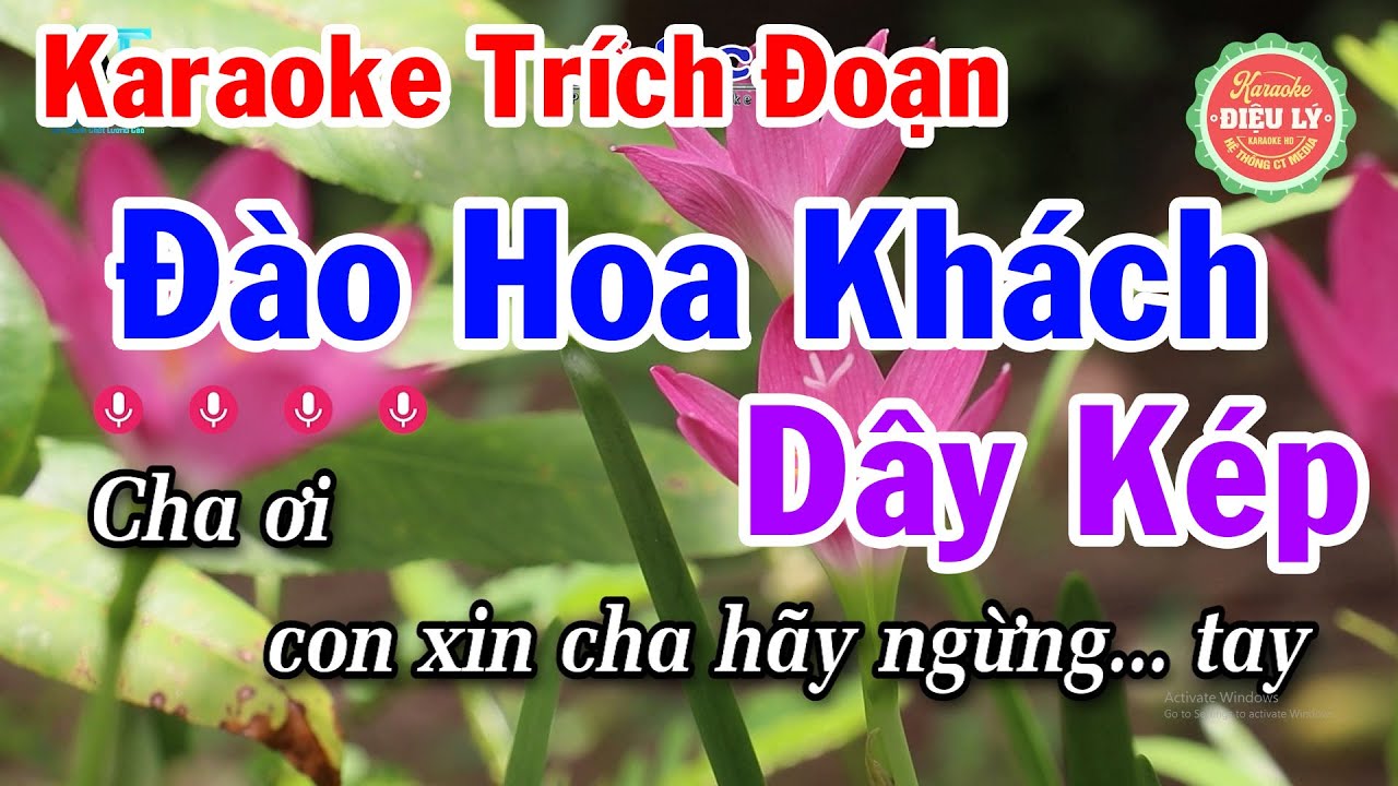 Karaoke Trích Đoạn Đào Hoa Khách Dây Kép Beat Hay