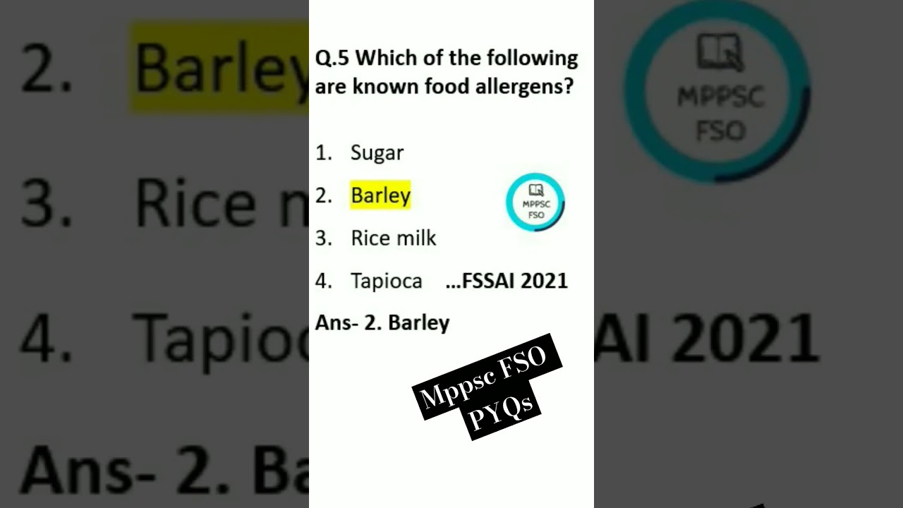 MPPSC FSO PYQ series 