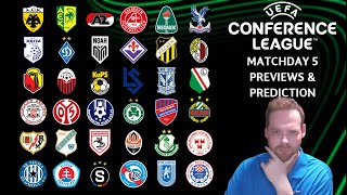 My Conference League Matchday 5 Previews & Predictions! #uecl