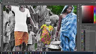 Colorizing Old Photo on Photoshop - Normal Speed