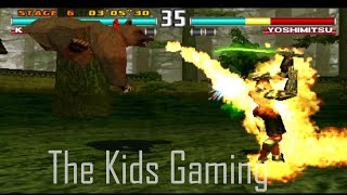 Kuma with True Ogre  Moves Gameplay - Tekken 3 (Arcade Version)