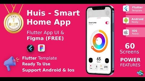 Smart Home App | UI Kit | Flutter | Figma FREE | HUIS