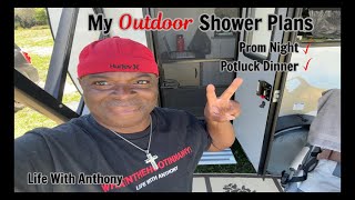 My Tiny RV Life: Outdoor Shower  Plans | Prom Night At Camp Mars | Cooking 4 Potluck | Cruise Link