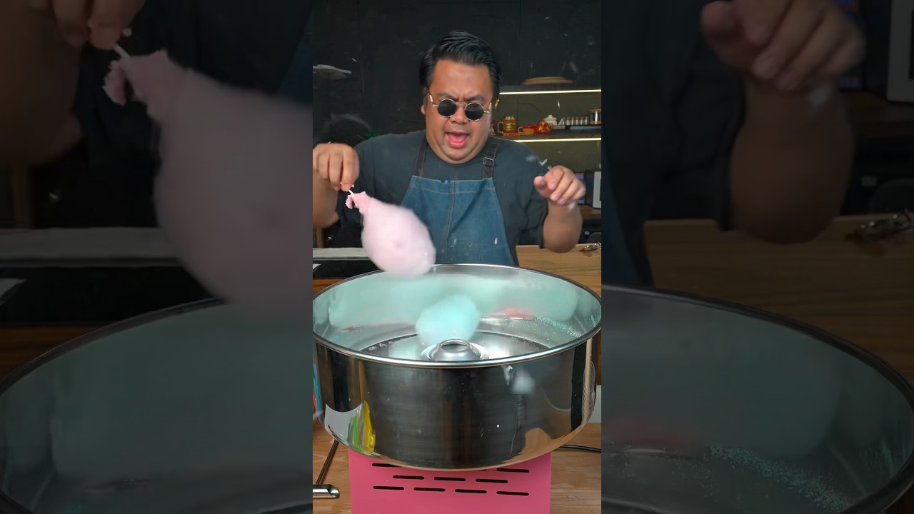 Cotton Candy First Time #shorts #funny #foodfun #cooking #bankii