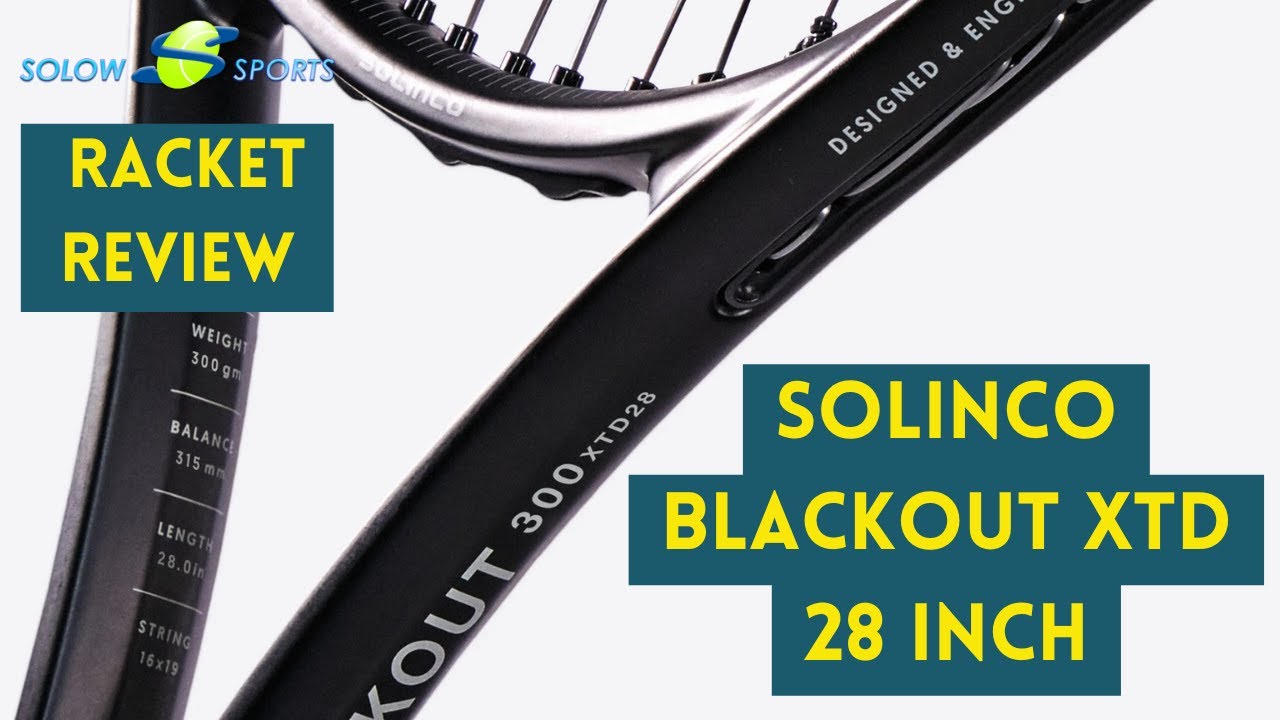 Solinco Blackout XTD 28 inch Tennis Racket Review - YouTube