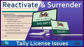 Tally Surrender & Reactivate | Tally.ERP 9 Licensing Activities