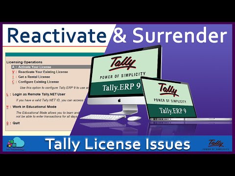 Tally Surrender & Reactivate | Tally.ERP 9 Licensing Activities