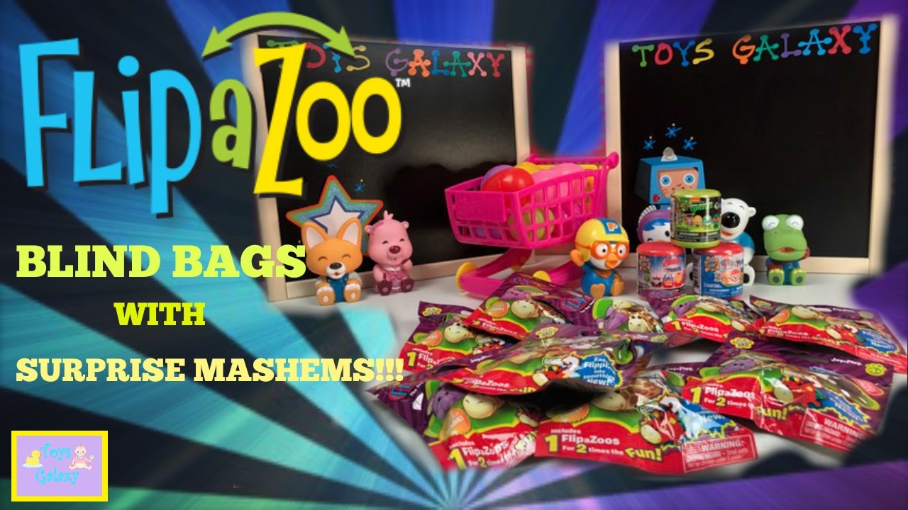 FlipaZoo Blind Bags Opening with Bonus Mash'ems Toys Galaxy Reviews