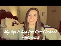 My Top 5 Tips for Grad School Interviews (Counseling and Psychology Programs)