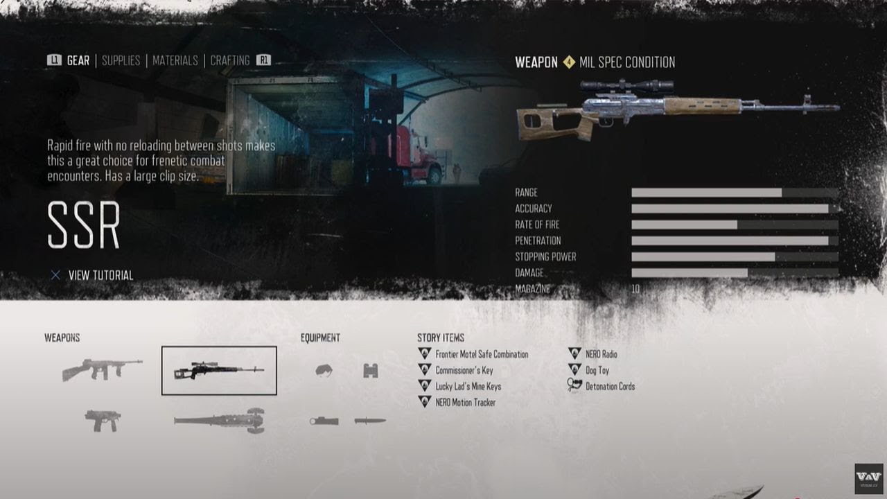 Days Gone: Remastered  weapon comparison, SSR