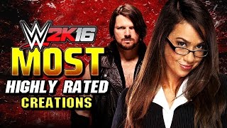 WWE 2K16 Top 10 Highest Rated CAWS