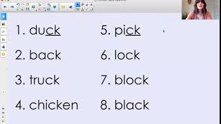 Consonant Team: ck