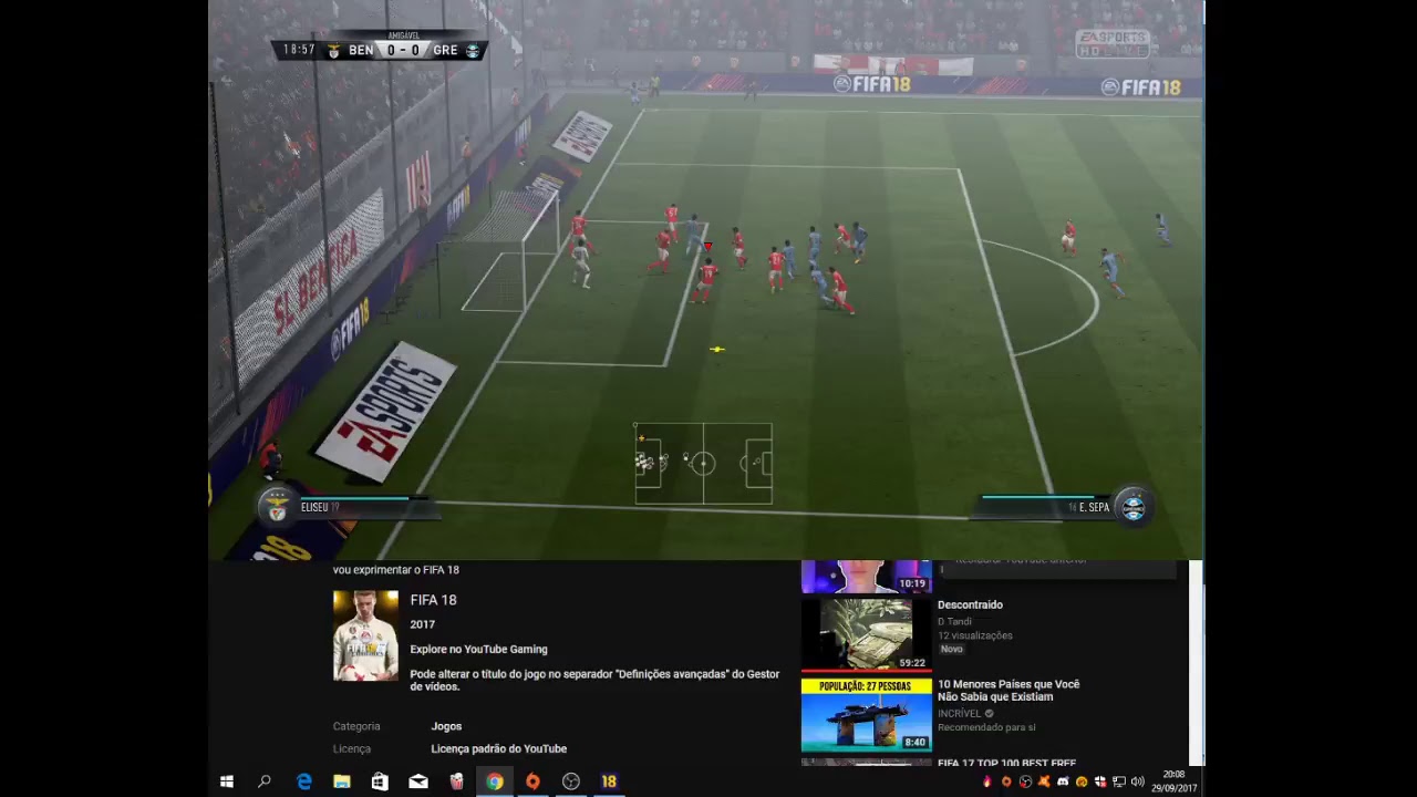 experimentando FIFA 18