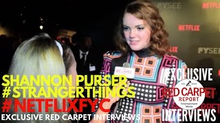 Shannon Purser #StrangerThings interviewed at Netflix’s FYSee Space kick-off party #NetflixFYSee