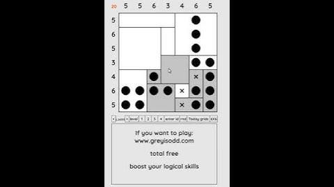 Grey is Odd - Today grids. Solution level 4 7X7 dated 08-24-2024 #logicpuzzles #logicgames  #games