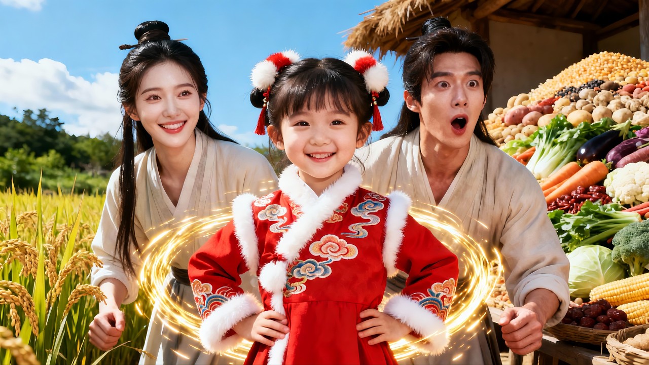 Saat keluarga kelaparan, anak kecil tunjuk padi langsung matang, hasil panen memenuhi rumah!