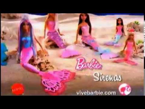 Comercial Barbie latino  Barbie sirenas colores magicos.