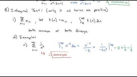 5.3 The Divergence and Integral Tests