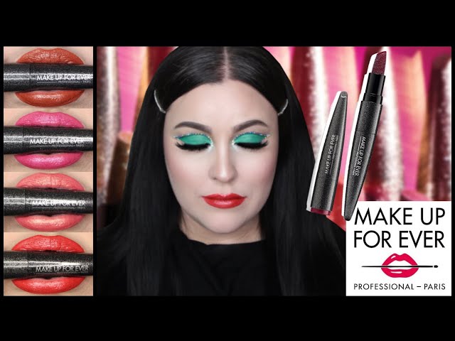 Makeup Forever ROUGE ARTIST SPARKLE MULTI-DIMENSIONAL GLITTERY LIPSTICK  Swatches — Survivorpeach