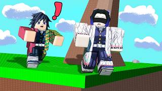 Giyu and Shinobu climb a mountain BLINDFOLDED in Roblox!