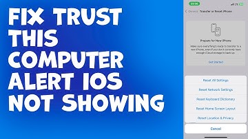 How To Fix Trust This Computer Alert iOS Not Showing iPhone
