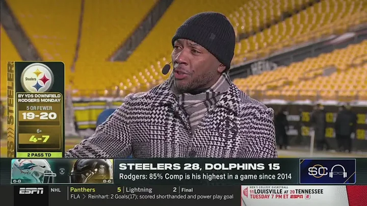 "Aaron Rodgers is the GOAT" - Ryan Clark GOES CRAZY Steelers dominate Dolphins 28-15 on MNF