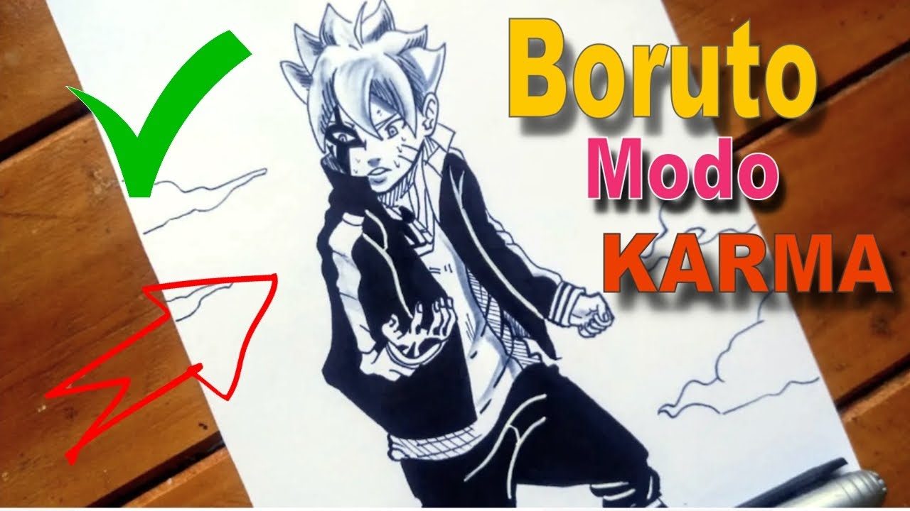 COMO DESENHAR O BORUTO - MODO KARMA 🔥 